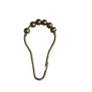 Set of 17 solid brass vintage shower hooks